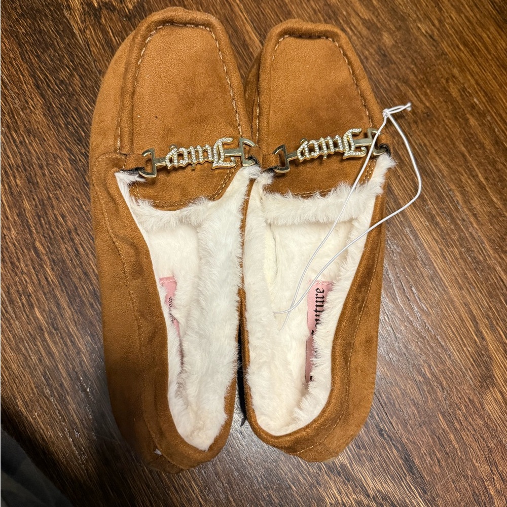 Juicy Couture Brown Loafers with Gold Detail